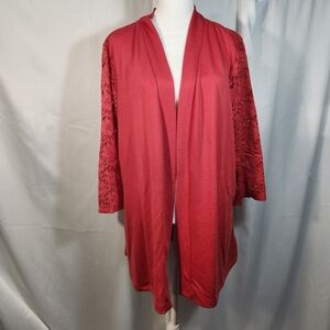 Elegant Red Women's Cardigan